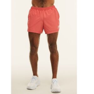 PELOTON X FOURLAPS 5" LINED BOLD RUNNING MENS SHORT XL ORANGE Like New